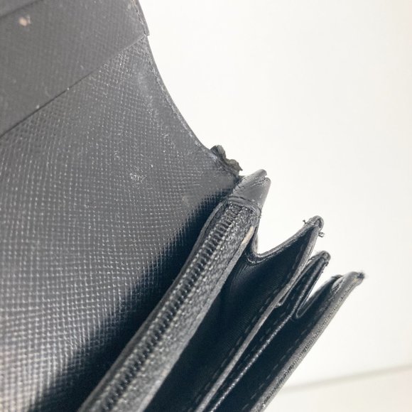 Vintage Prada Tesstuto Black Nylon Tri-fold Wallet, Black Tri-fold Prada Wallet - Picture 10 of 13